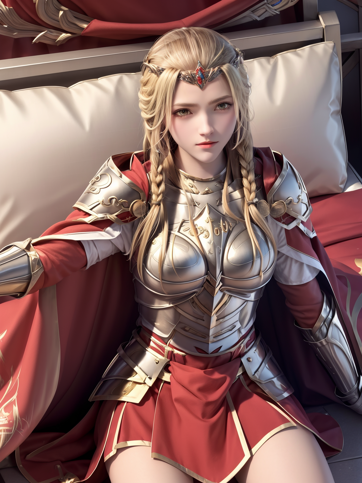 05510-1131600678-armor,long hair, blonde hair, breastplate,red cape,shoulder armor,tiara,braid,pauldorns,red skirt,yellow eyes, open eyes,.png